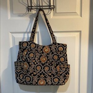 Vera Bradley cafe latte large tote bag
